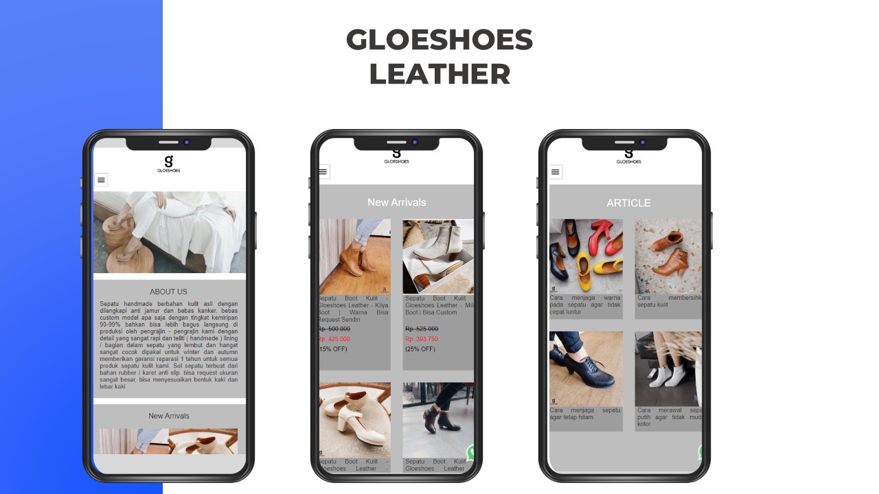 Gloeshoes Leather Android Application